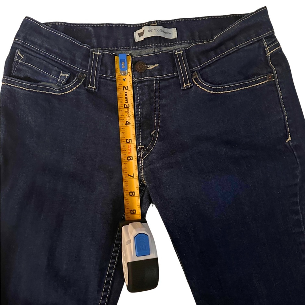 Levi's Blue Denim Jeans with Signature Stitching Too Superlow - Picture 7 of 7